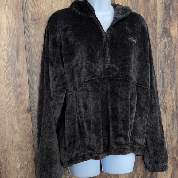 Columbia Charcoal Fleece1/4 Zip Pullover Jacket XL                    V196 - Picture 1 of 6